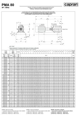 Горизонтальные многоступенчатые насосы высокого давления Caprari PMA 80 3500