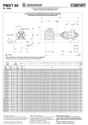 Горизонтальные секционные насосы высокого давления Caprari PMXT 65 1450 из нержавеющей стали