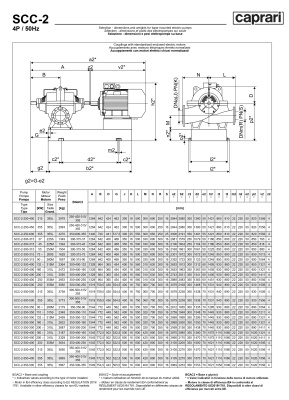 Горизонтальные насосы двустороннего входа Caprari SCC-2-350-400 1450