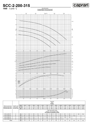 Горизонтальные насосы двустороннего входа Caprari SCC-2-200-315 1450