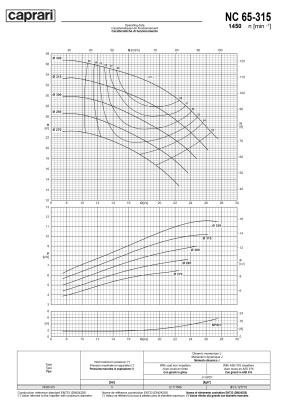 Одноступенчатые горизонтальные центробежные насосы Caprari NC 65-315 1450