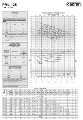 Горизонтальные многоступенчатые насосы высокого давления Caprari PML 125 2200