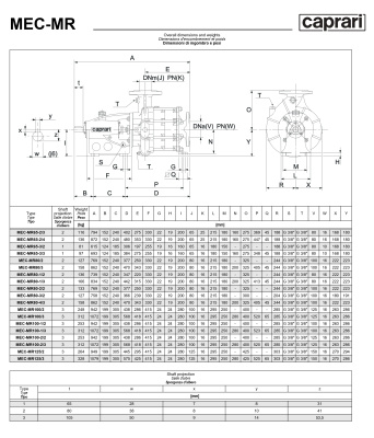 Горизонтальные многоступенчатые насосы Caprari MEC-MR 2400