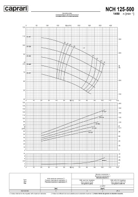 Одноступенчатые горизонтальные центробежные насосы Caprari NCH 125-500 1450