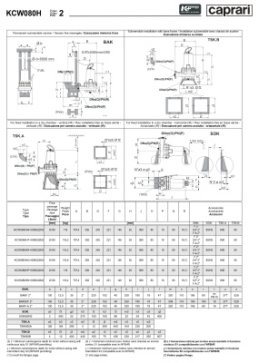 Погружные канализационные элктронасосы Caprari KCW080H