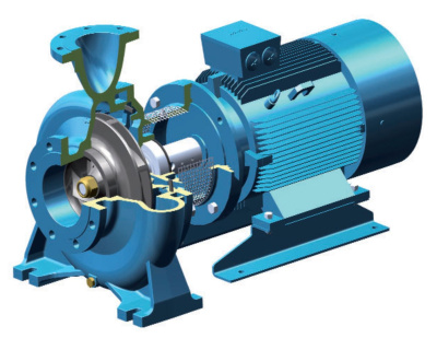 Поверхностный одноступенчатый консольно-моноблочный насос Calpeda NMS 80/250D