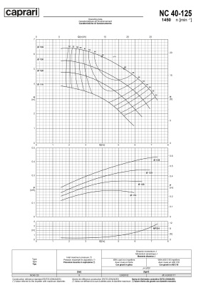 Одноступенчатые горизонтальные центробежные насосы Caprari NC 40-125 1450