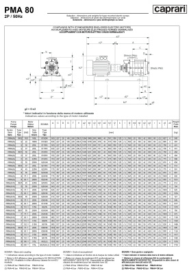 Горизонтальные многоступенчатые насосы высокого давления Caprari PMA 80 1450
