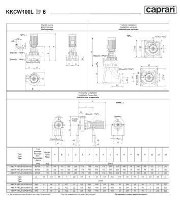 Сухая установка фекального насоса Caprari K-KOMPACT 6 DN 100 KKCW100L
