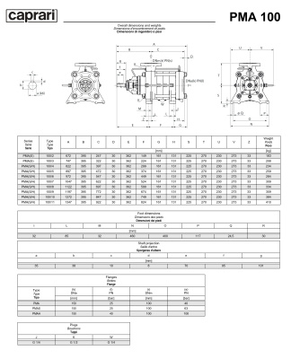 Горизонтальные многоступенчатые насосы высокого давления Caprari PMA 100H 3500