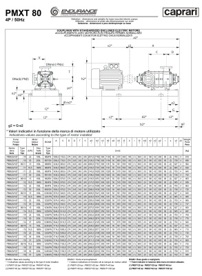 Горизонтальные секционные насосы высокого давления Caprari PMXT 80 2000 из нержавеющей стали