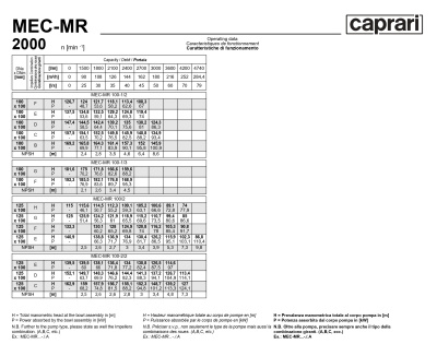 Горизонтальные многоступенчатые насосы Caprari MEC-MR 2000