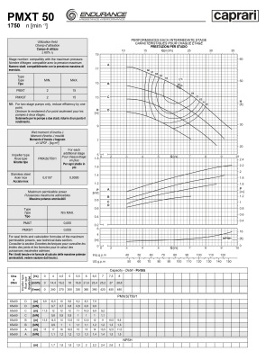 Горизонтальные секционные насосы высокого давления Caprari PMXT 50 1750 из нержавеющей стали