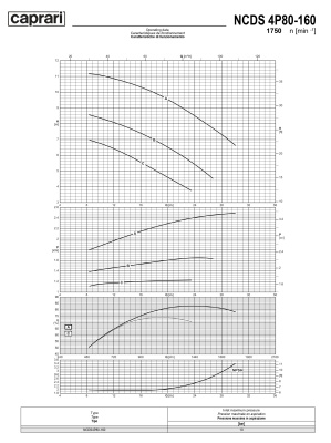 Одноступенчатые горизонтальные центробежные насосы Caprari NCDS 4P80-160 1750