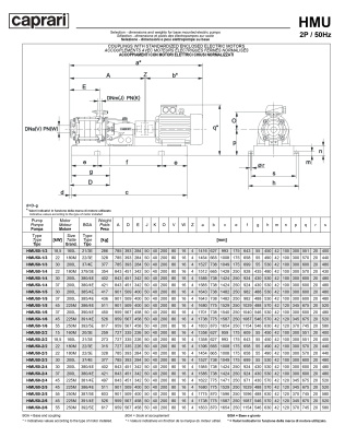 Горизонтальные секционные насосы высокого давления Caprari NMU 2000