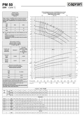 Горизонтальные многоступенчатые насосы высокого давления Caprari PM 50 2200