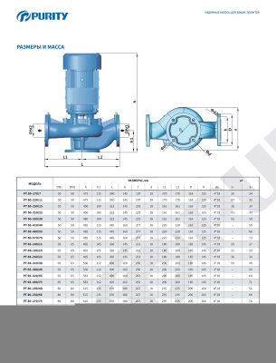 Вертикальный циркуляционный насос инлайн Purity PT 65-140/11 (N)