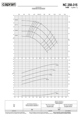 Одноступенчатые горизонтальные центробежные насосы Caprari NC 250-315 1450