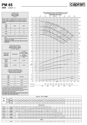 Горизонтальные многоступенчатые насосы высокого давления Caprari PM 65 3500