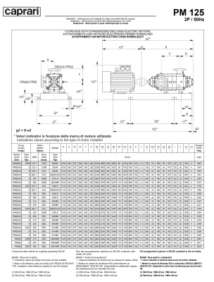 Горизонтальные многоступенчатые насосы высокого давления Caprari PM 125 1450